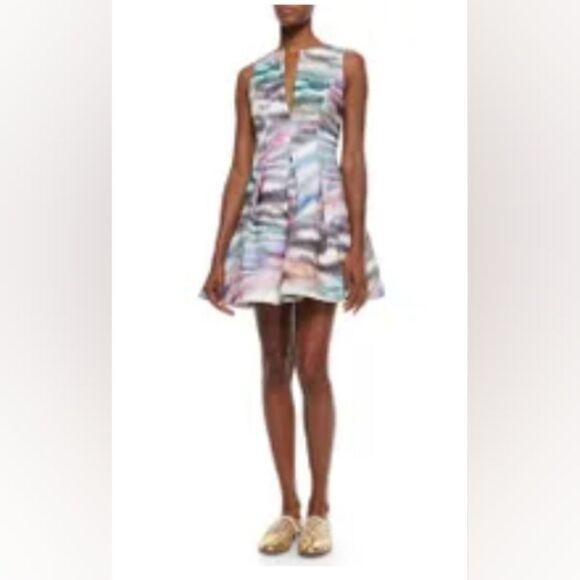 Alexis Matthew Pleated printed twill dress size XS - Picture 2 of 8